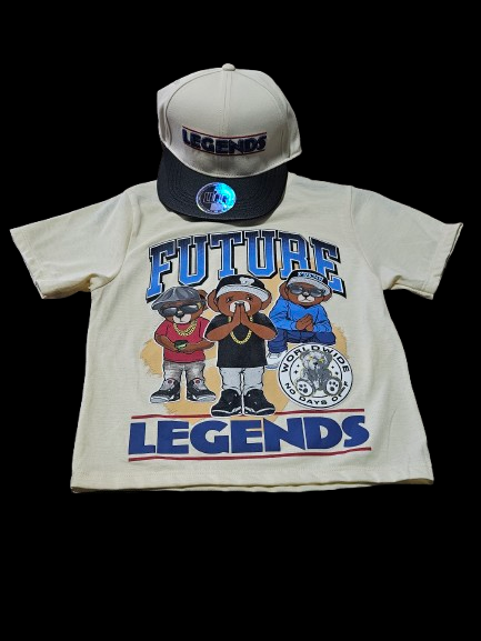 Kids legend blue shirt with hat